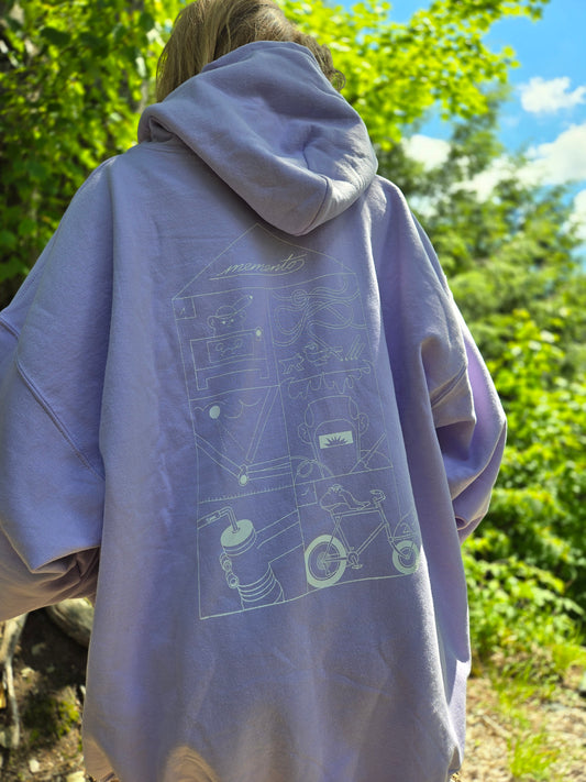 Hoodie Oversized Lilas "Ze Making Of"