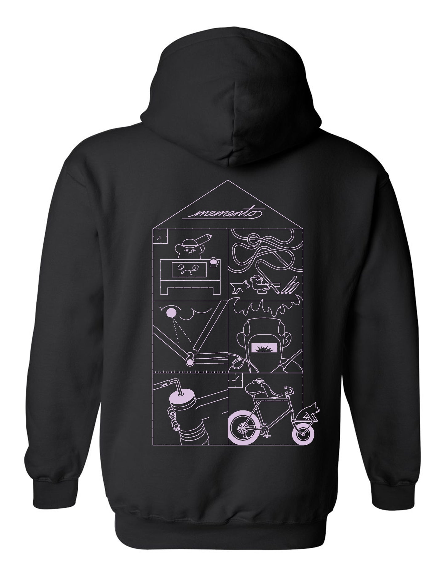 Hoodie Oversized Noir "Ze Making Of"