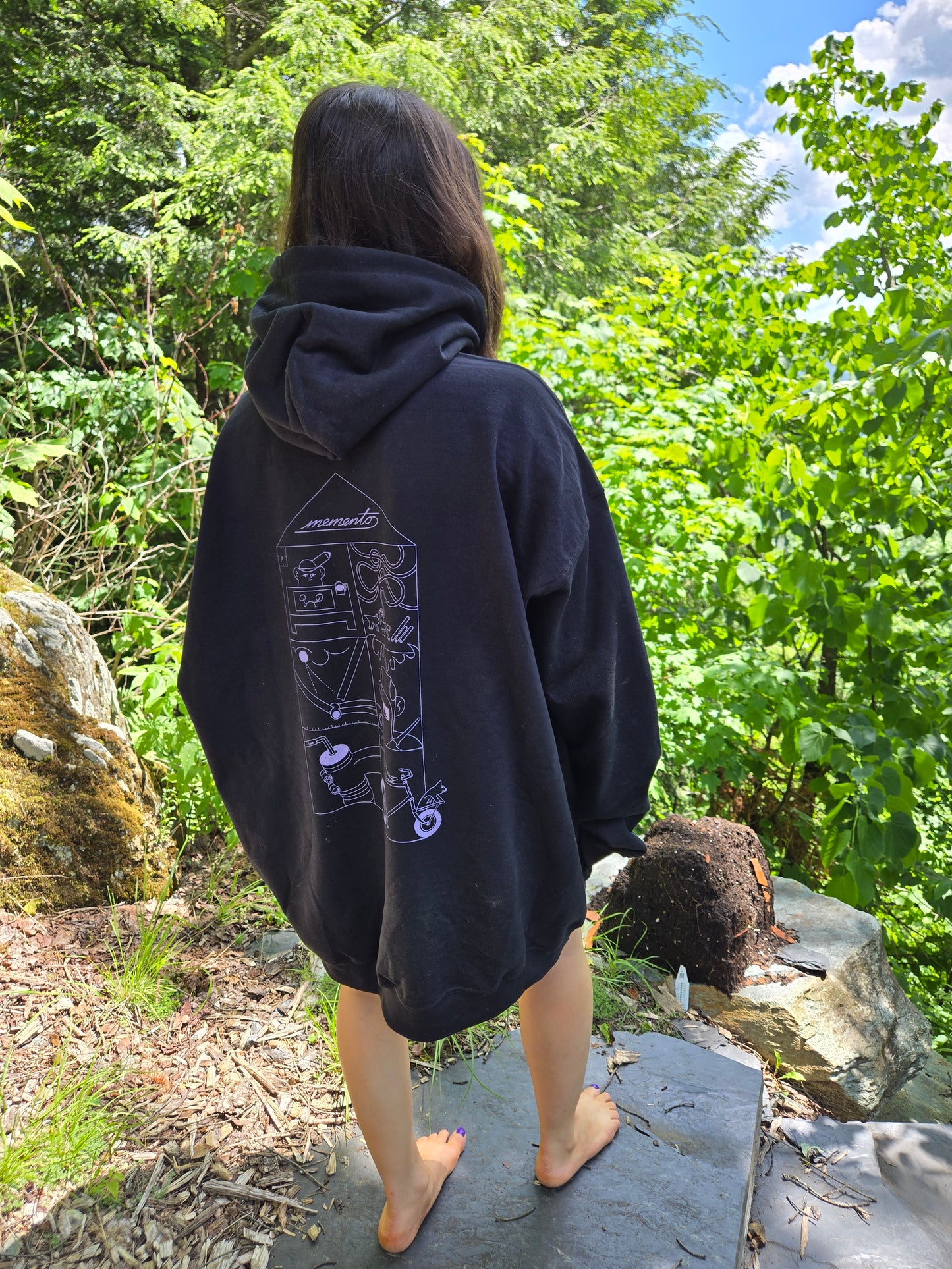 Hoodie Oversized Noir "Ze Making Of"