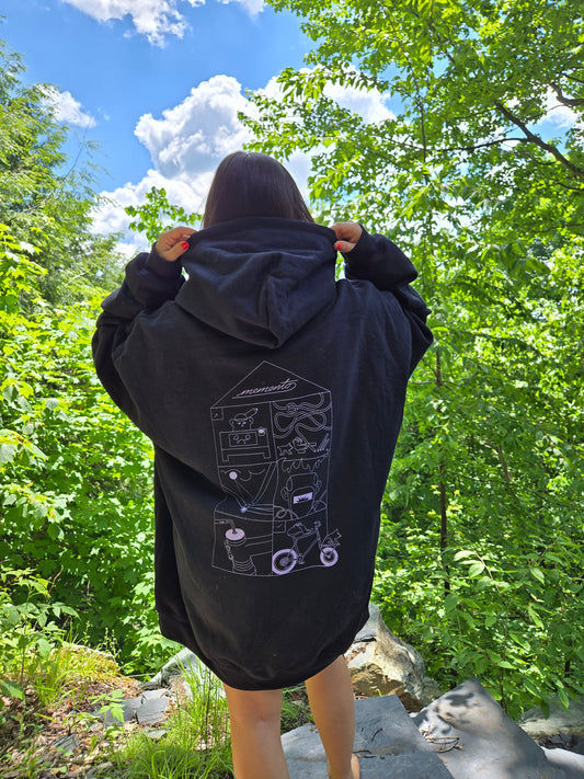 Hoodie Oversized Noir "Ze Making Of"